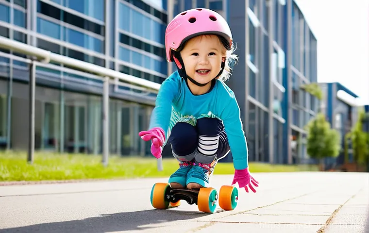 어린이 스케이트 추천 - **Prompt 1: The Perfect Fit - A Child's First Skate Experience**
    A happy, gender-neutral child, ...
