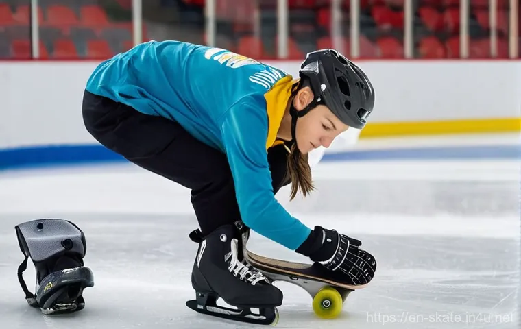 스케이트화 보관 방법 - **Prompt 1: The Diligent Post-Skate Wipe-Down**
"A young adult, wearing comfortable athletic sho...