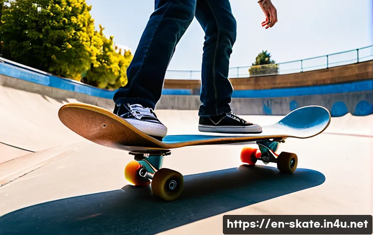 스케이트 Q A 모음 - A detailed scene of a young adult male skateboarder practicing technical street tricks in an urban s...
